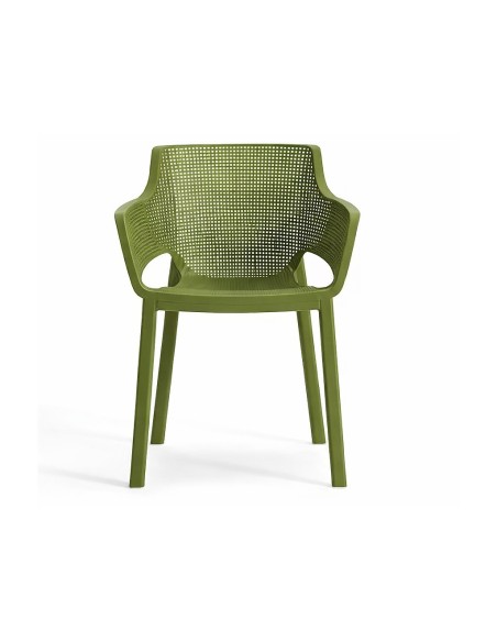 Silla Elisa Verde de Resina Apilable