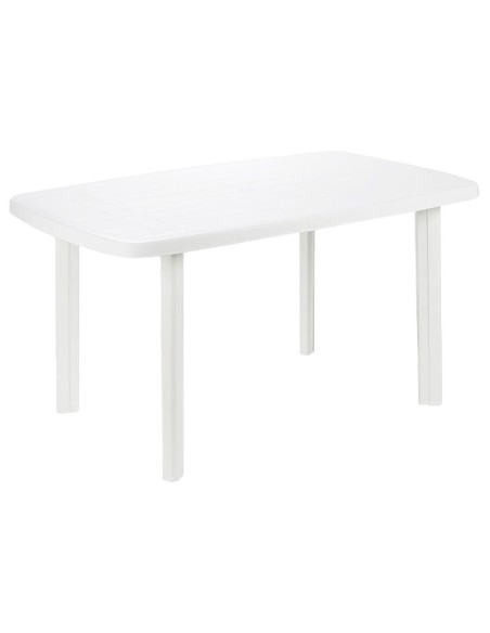 Mesa de Jardín Ovalada Faro Blanca de Resina