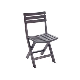 silla plegable de jardín antracita en terraza moderna