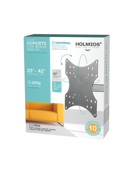 Soporte TV de pared con brazo articulado Holmios VESA 23–42”