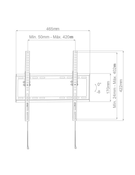 Soporte TV de pared inclinable Holmios VESA 32–55”