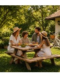 Mesa Picnic de Madera para Jardín 6 Personas
