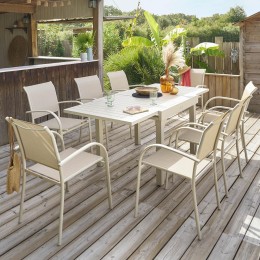 mesa jardín extensible 90 cm cerrada terraza