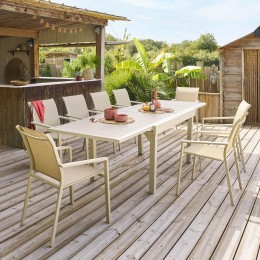 mesa jardín extensible 135 cm cerrada exterior