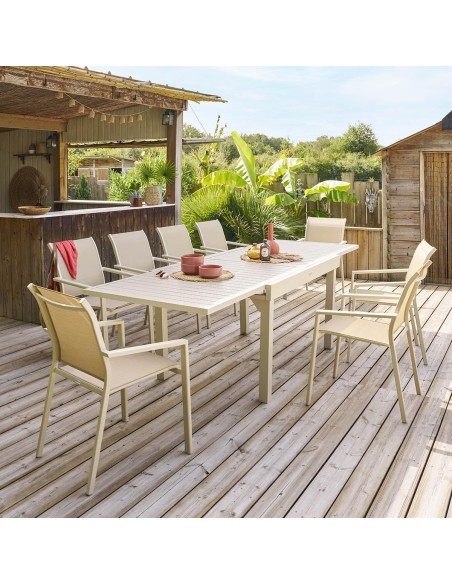 mesa jardín extensible 135 cm cerrada exterior