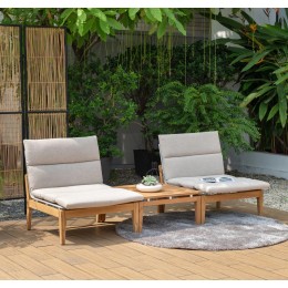 Conjunto de jardín Arno aluminio blanco para 2 personas