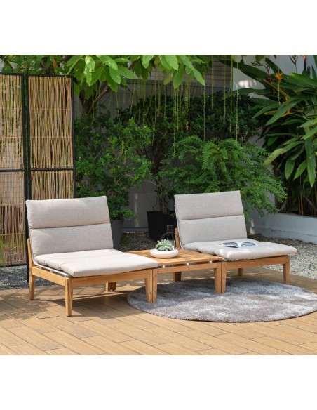 Conjunto de jardín Arno aluminio blanco para 2 personas
