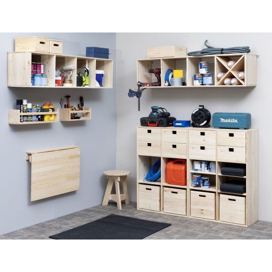 Mesa plegable de pared de madera de pino