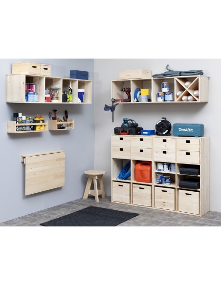Mesa plegable de pared de madera de pino