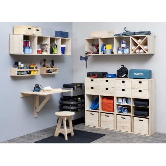 Mesa plegable de pared de madera de pino
