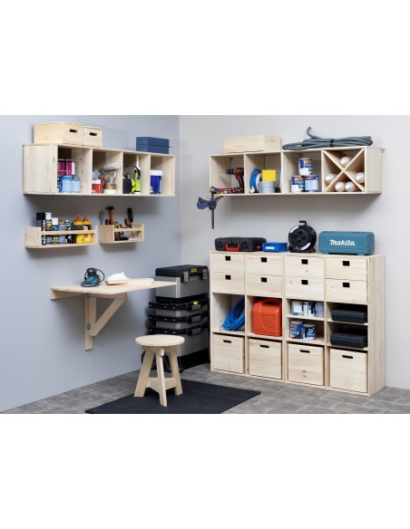 Mesa plegable de pared de madera de pino