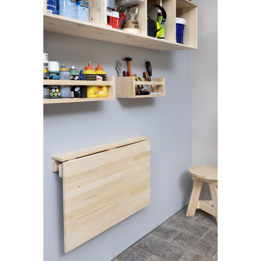 Mesa plegable de pared de madera de pino