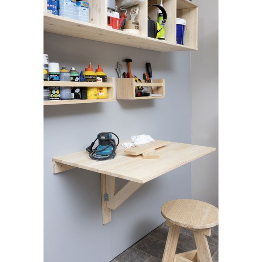 Mesa plegable de pared de madera de pino