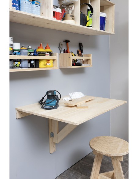 Mesa plegable de pared de madera de pino