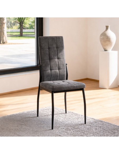 Silla de comedor Gris Oscuro