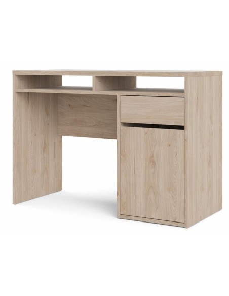 Escritorio Freia Roble Jackson Hickory con 1 Puerta y 1 Cajón