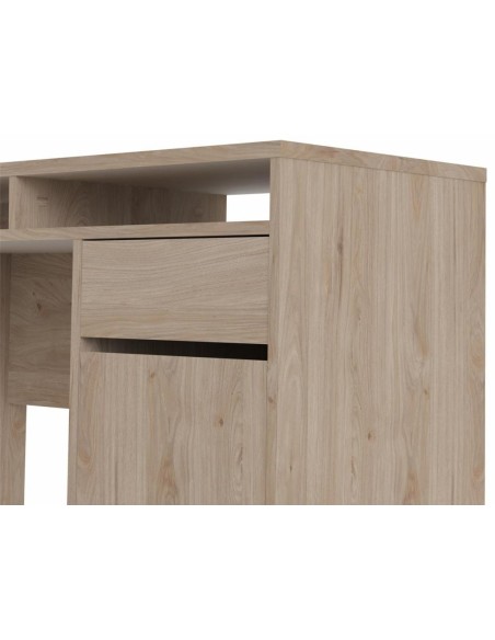 Escritorio Freia Roble Jackson Hickory con 1 Puerta y 1 Cajón