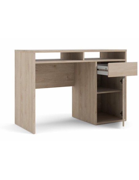 Escritorio Freia Roble Jackson Hickory con 1 Puerta y 1 Cajón