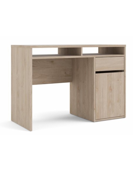Escritorio Freia Roble Jackson Hickory con 1 Puerta y 1 Cajón