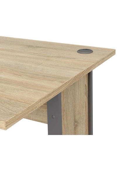 Escritorio Oficina Dunia Roble Jackson Hickory y Gris 150 cm