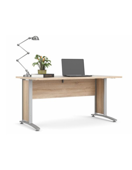 Escritorio Oficina Dunia Roble Jackson Hickory y Gris 150 cm
