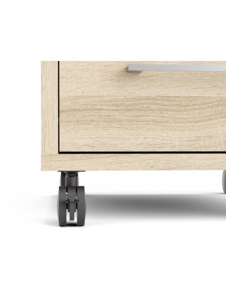 Cajonera con Ruedas Dunia Roble  con Llave