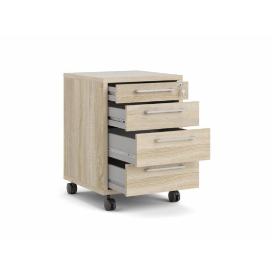 Cajonera con Ruedas Dunia Roble  con...