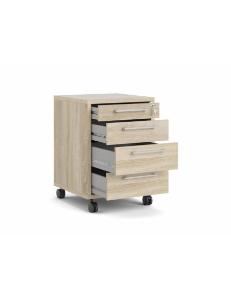 Cajonera con Ruedas Dunia Roble  con Llave