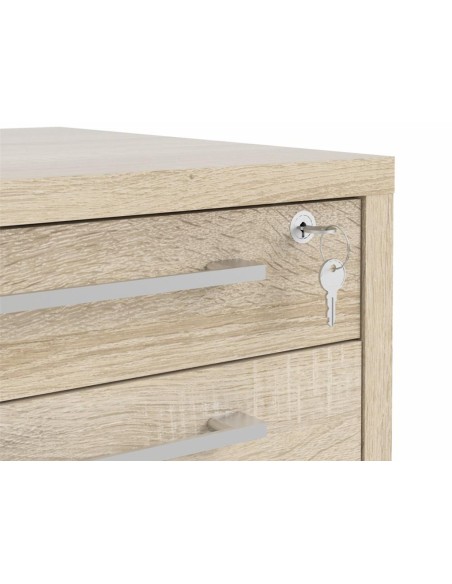 Cajonera con Ruedas Dunia Roble  con Llave