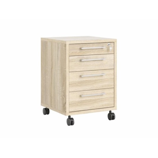 Cajonera con Ruedas Dunia Roble  con...