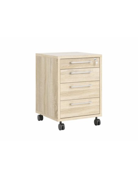 Cajonera con Ruedas Dunia Roble  con Llave