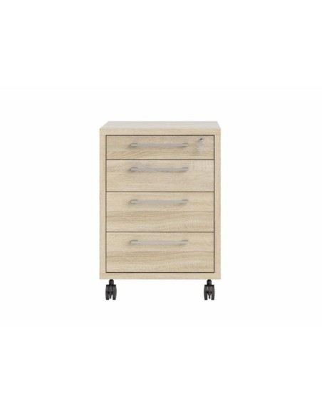 Cajonera con Ruedas Dunia Roble  con Llave
