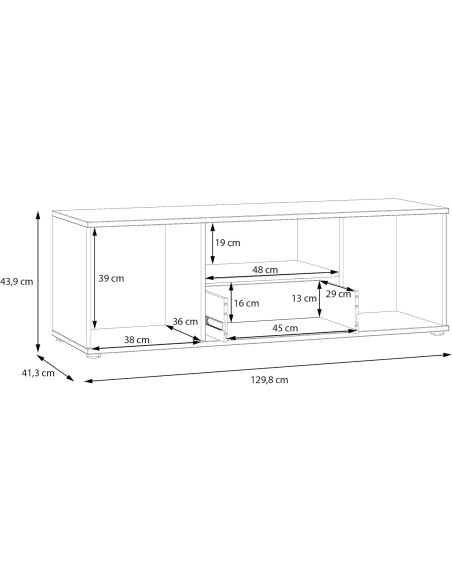 Mueble TV Cachemira Beige con 2 Puertas y Cajón