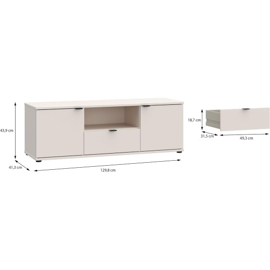 Mueble TV Cachemira Beige con 2...