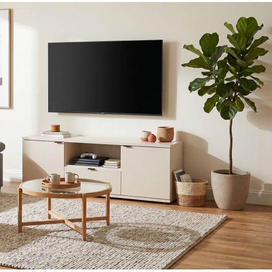Mueble TV Cachemira Beige con 2...