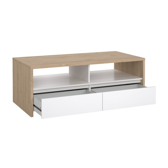 Mesa de Centro Nael Blanco y Roble...
