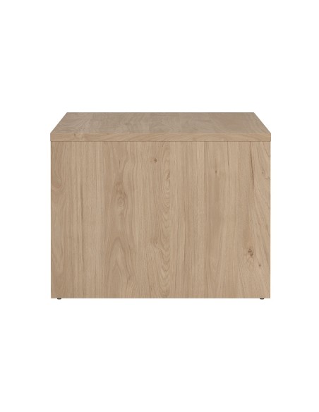 Mesa de Centro Nael Blanco y Roble Jackson Hickory con 2 Puertas