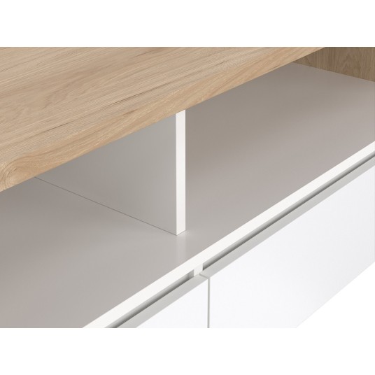 Mesa de Centro Nael Blanco y Roble...