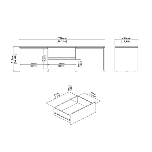 Mueble TV Nael Blanco y Roble Jackson...