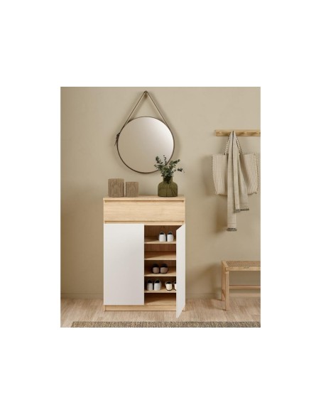 Zapatero Leia Blanco y Roble Jackson Hickory
