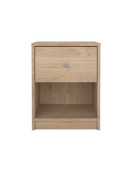 Mesita de Noche Mai Roble Jackson Hickory con Cajón y Estante