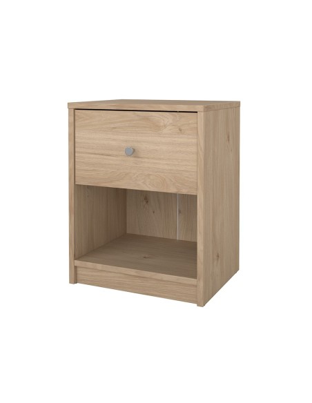 Mesita de Noche Mai Roble Jackson Hickory con Cajón y Estante