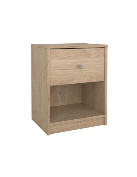 Mesita de Noche Mai Roble Jackson Hickory con Cajón y Estante