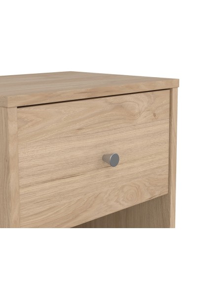 Mesita de Noche Mai Roble Jackson Hickory con Cajón y Estante