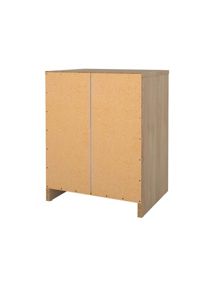 Mesita de Noche Mai Roble Jackson Hickory con Cajón y Estante