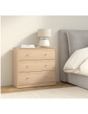Cómoda Mai Roble Jackson Hickory de 3 Cajones
