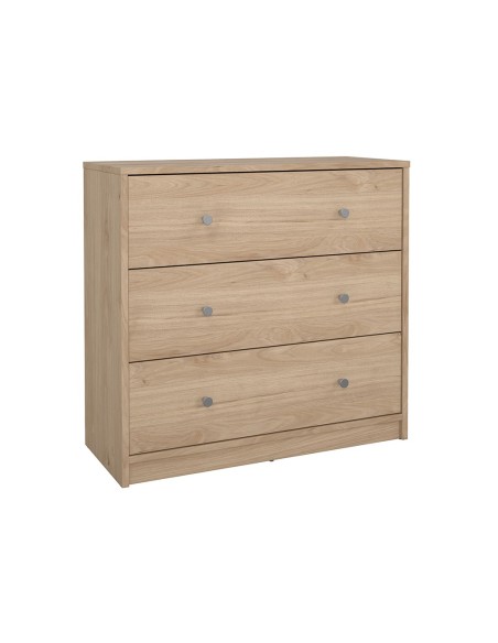 Cómoda Mai Roble Jackson Hickory de 3 Cajones