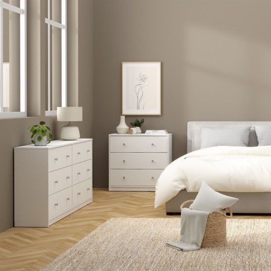 Cómoda Mai Blanca de 6 Cajones