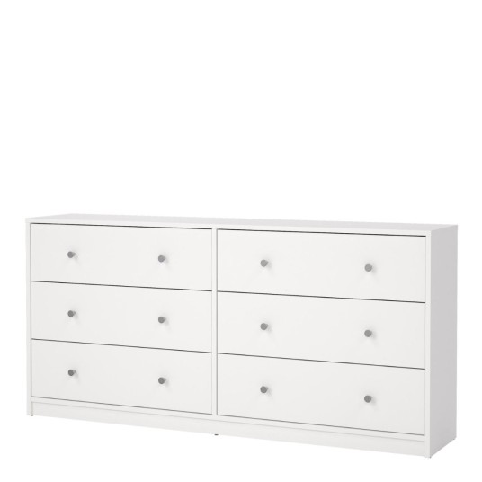 Cómoda Mai Blanca de 6 Cajones