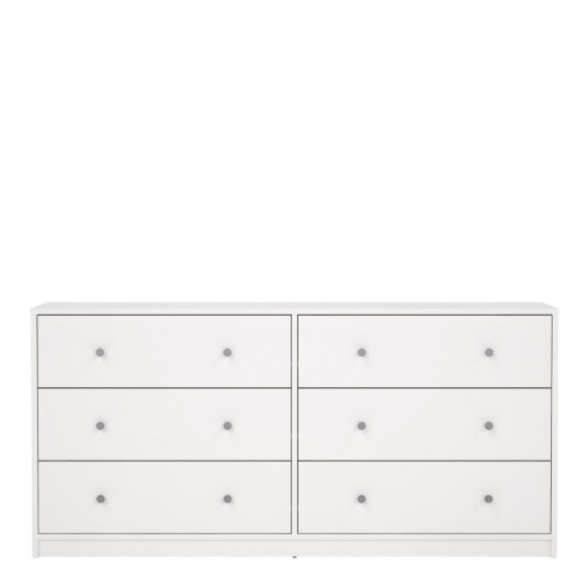 Cómoda Mai Blanca de 6 Cajones